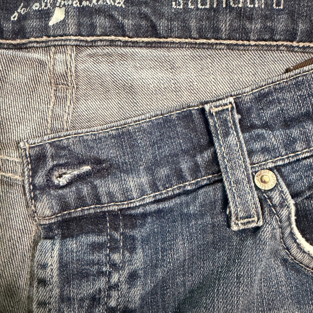 7 for all Mankind- Blue Denim Jeans-14 - Picture 6 of 6